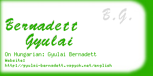 bernadett gyulai business card